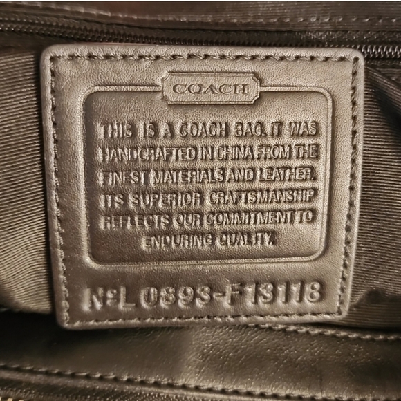 Coach Canvas Monogram C Shoulder Bag EUC - Picture 6 of 14